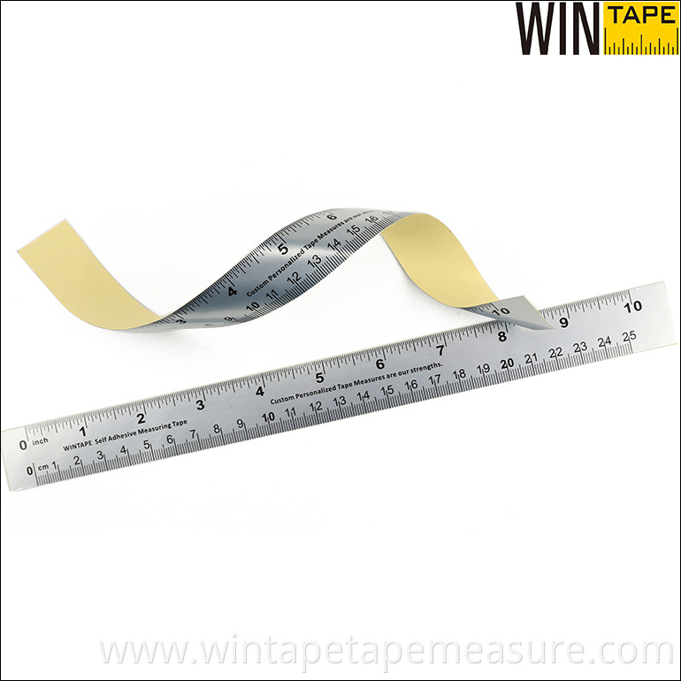 China factory printed self adhesive sliver waterproof tape measure